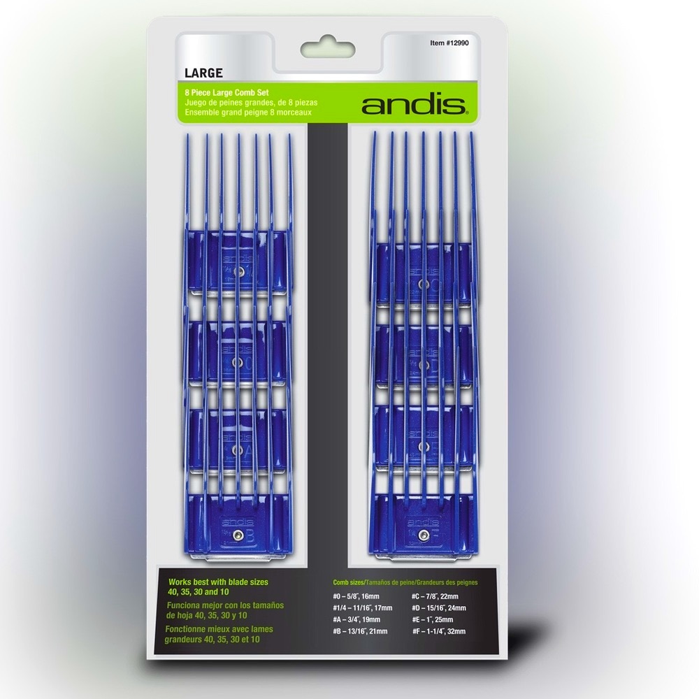 ANDIS Dog Clippers 8 Piece Large Comb Set • NEW IN BOX - Picture 12 of 12